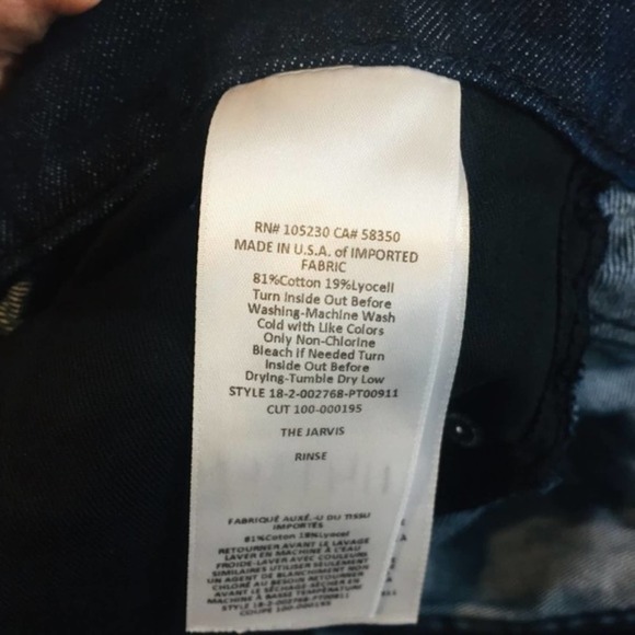 CURRENT/ELLIOTT High Waist Tall Jarvis Dark Blue Jeans 24 Trouser Flare NEW - Picture 9 of 9